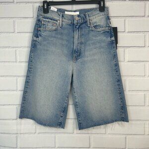 Mother The Undercover Frayed Knee Length Denim Shorts size 26